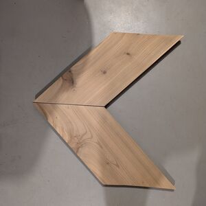 Modern Geometric Wood Wall Decor - Natural Wood Finish